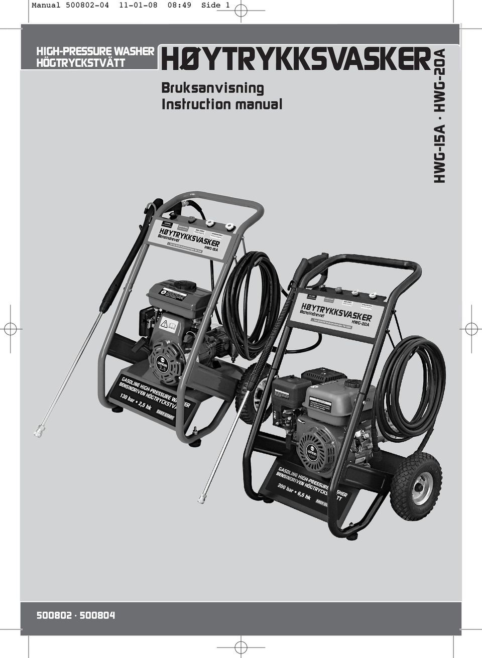 Bruksanvisning Instruction manual STRÅLKASTARE WORK LIGHT