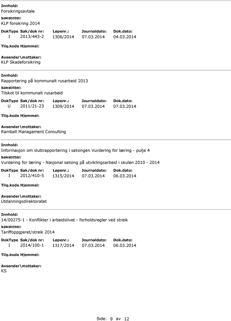 læring - pulje 4 Vurdering for læring - Nasjonal satsing på utviklingsarbeid i skulen 2010-2014 2012/410-5 1315/2014