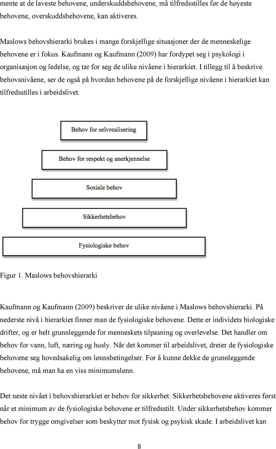 Kaufmann og Kaufmann (2009) har fordypet seg i psykologi i organisasjon og ledelse, og tar for seg de ulike nivåene i hierarkiet.