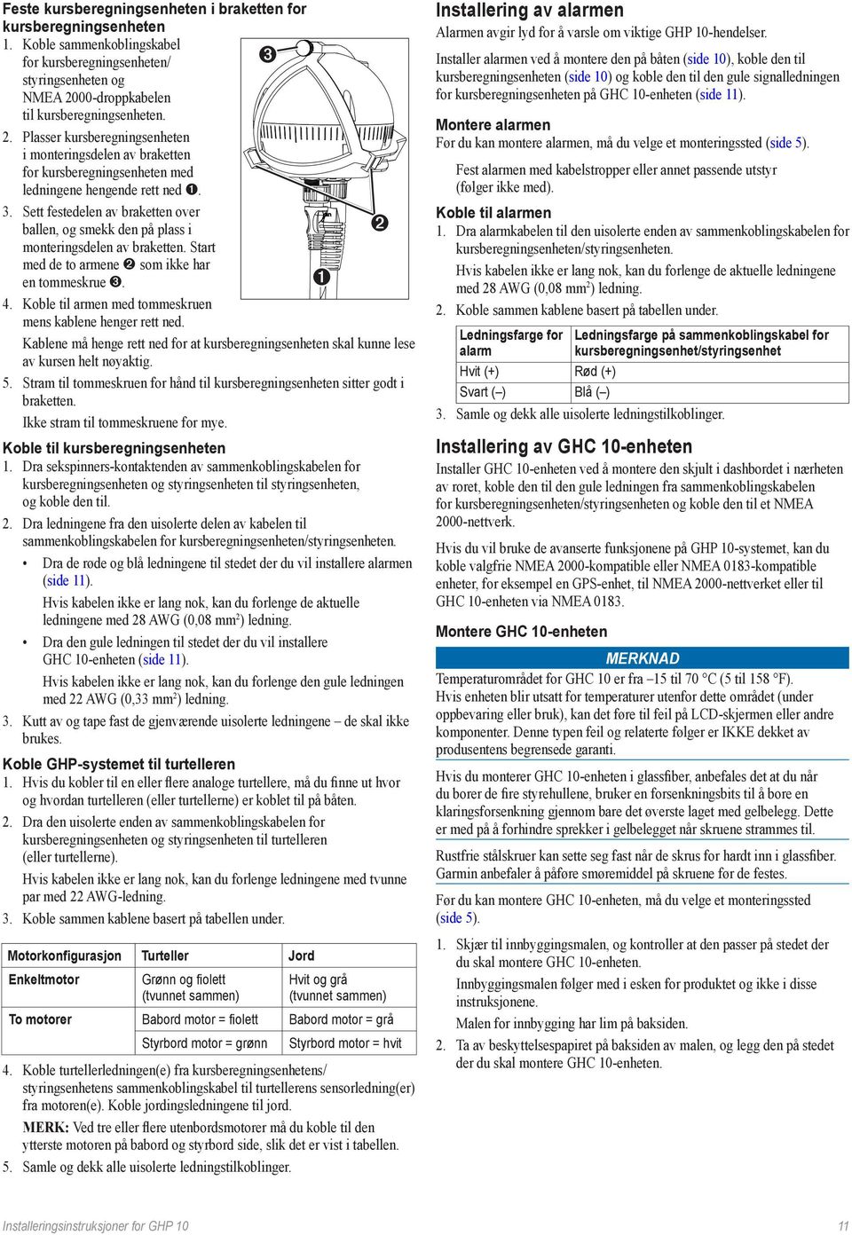 Sett festedelen av braketten over ballen, og smekk den på plass i monteringsdelen av braketten. Start med de to armene som ikke har en tommeskrue ➌. 4.