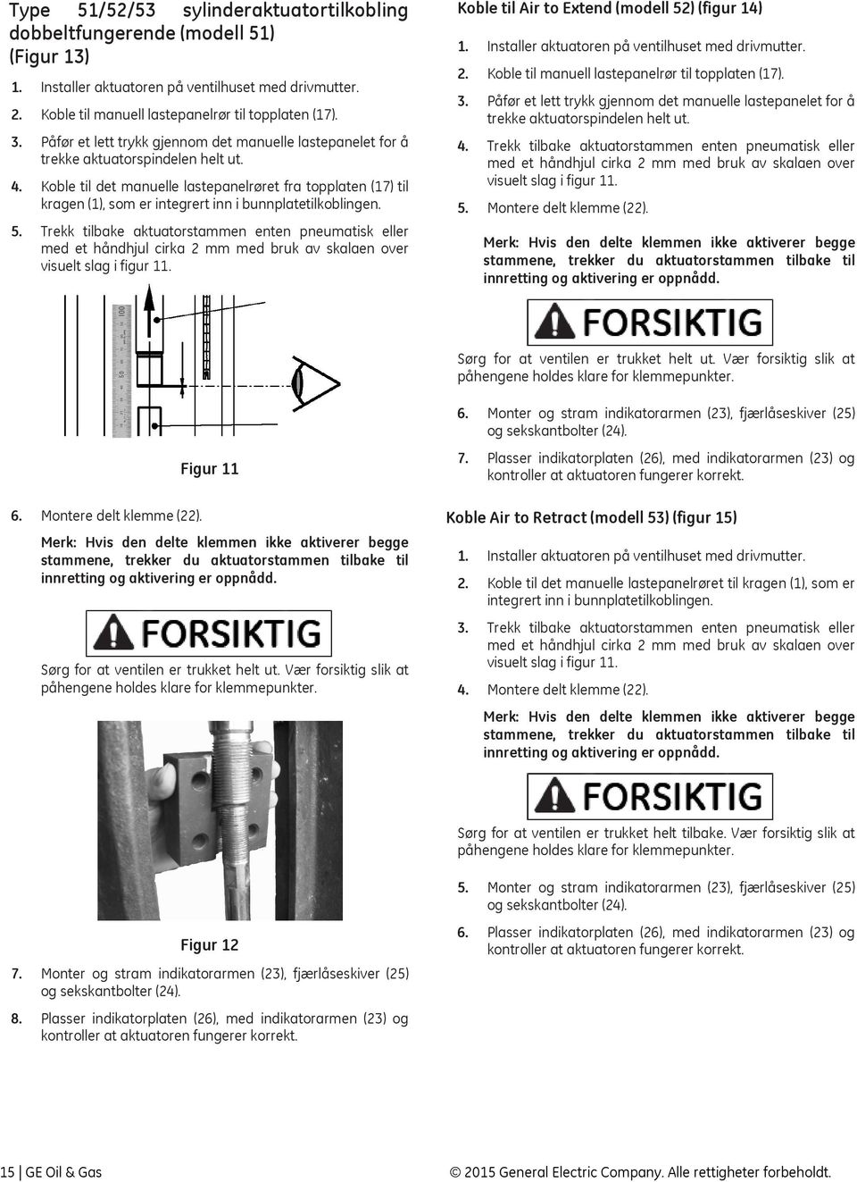 Koble til det manuelle lastepanelrøret fra topplaten (17) til kragen (1), som er integrert inn i bunnplatetilkoblingen. 5.