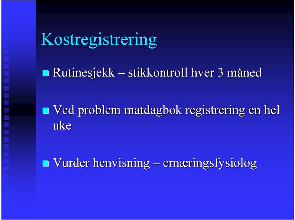 matdagbok registrering en hel uke