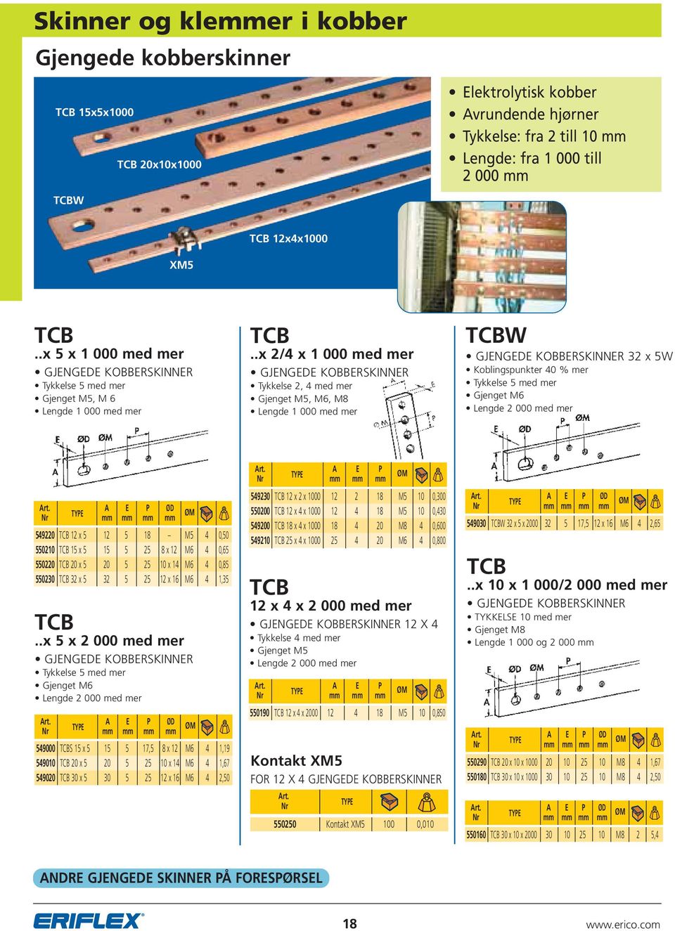 .x 2/4 x 1 000 med mer GJENGEDE KOBBERSKINNER Tykkelse 2, 4 med mer Gjenget M5, M6, M8 Lengde 1 000 med mer TCBW GJENGEDE KOBBERSKINNER 32 x 5W Koblingspunkter 40 % mer Tykkelse 5 med mer Gjenget M6