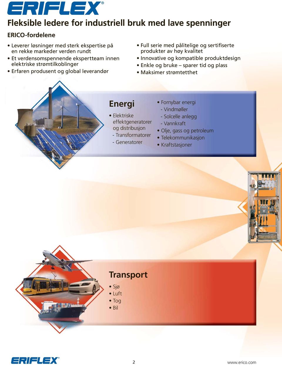 kvalitet Innovative og kompatible produktdesign Enkle og bruke sparer tid og plass Maksimer strømtetthet Energi Elektriske effektgeneratorer og distribusjon -