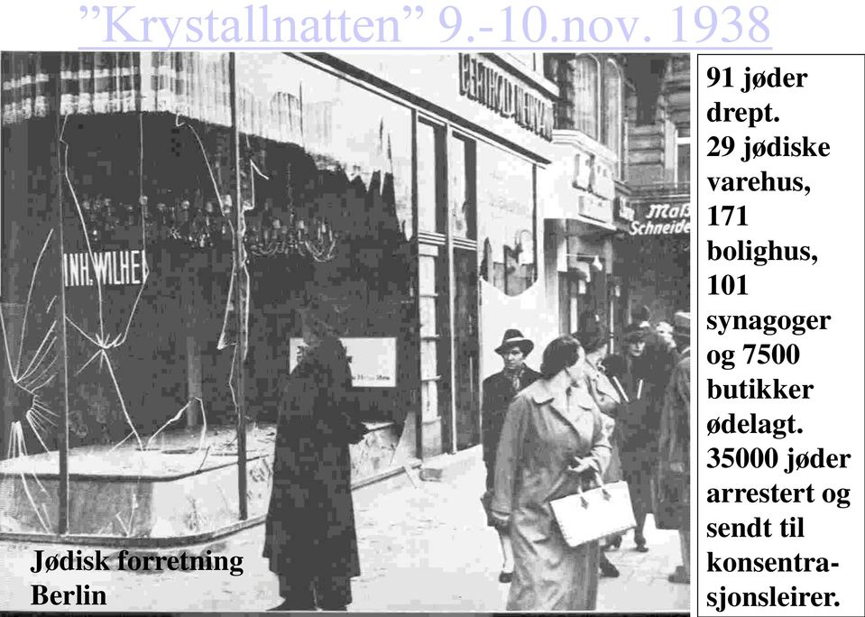 29 jødiske varehus, 171 bolighus, 101 synagoger og