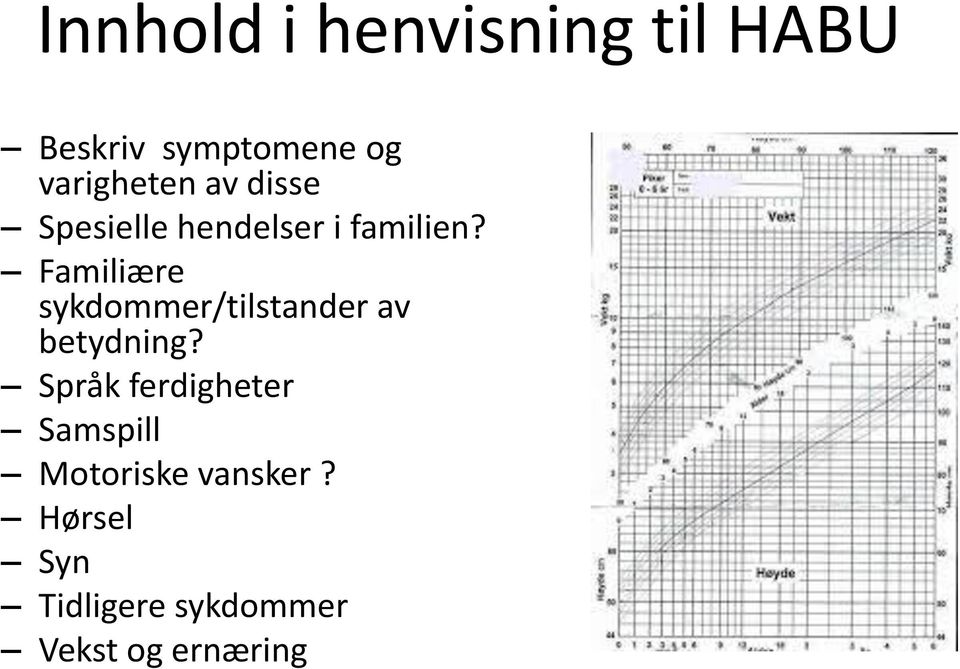 Familiære sykdommer/tilstander av betydning?