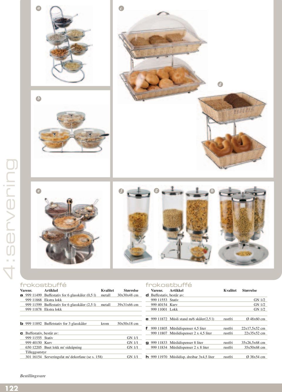 lokk 999 11892 Buffetstativ for 3 glasskåler krom 50x50x18 m Buffestativ, estår av: 999 11555 Stativ GN 1/1 999 40150 Kurv GN 1/1 650 12205 Buet lokk m/ sieåpning GN 1/1 Tilleggsutstyr 301 16154