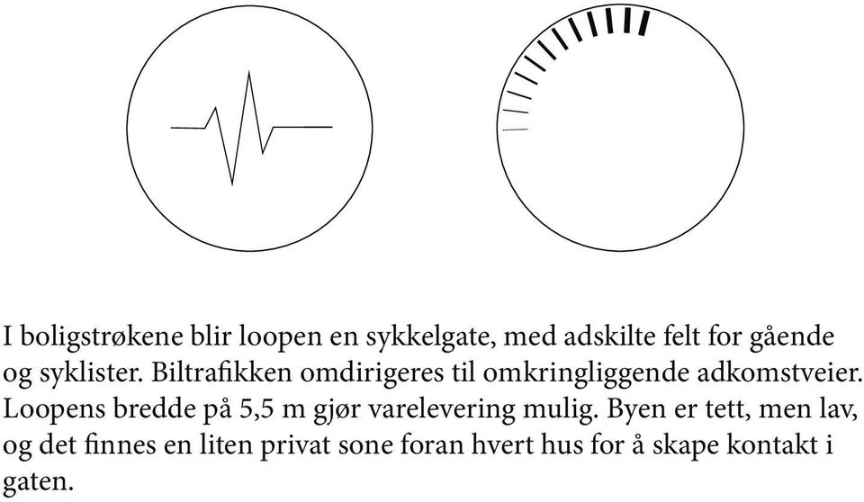 Loopens bredde på 5,5 m gjør varelevering mulig.