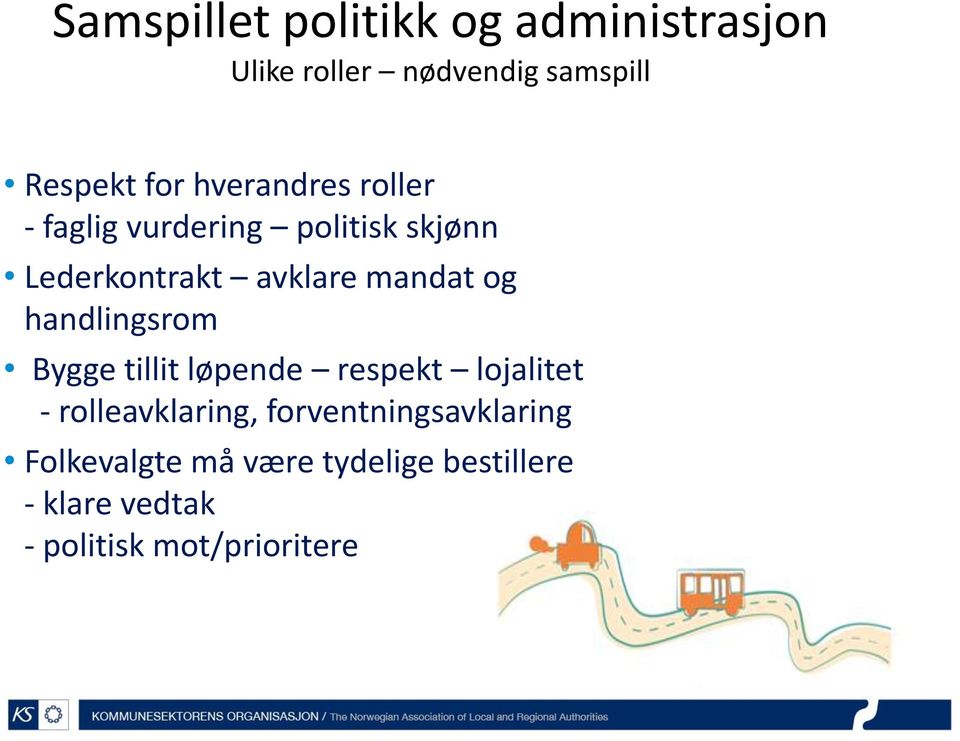 handlingsrom Bygge tillit løpende respekt lojalitet - rolleavklaring,