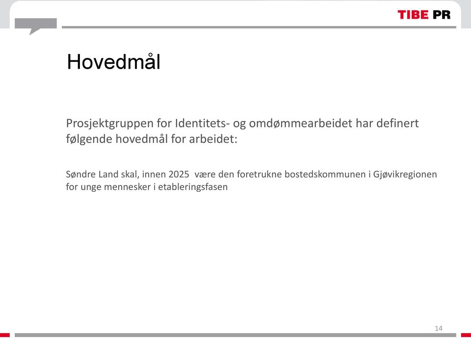 arbeidet: Søndre Land skal, innen 2025 være den