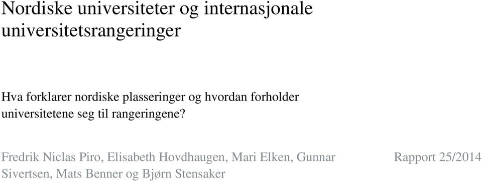 seg til rangeringene?