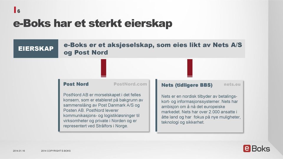 PostNord leverer kommunikasjons- og logistikløsninger til virksomheter og private i Norden og er representert ved Strålfors i Norge.