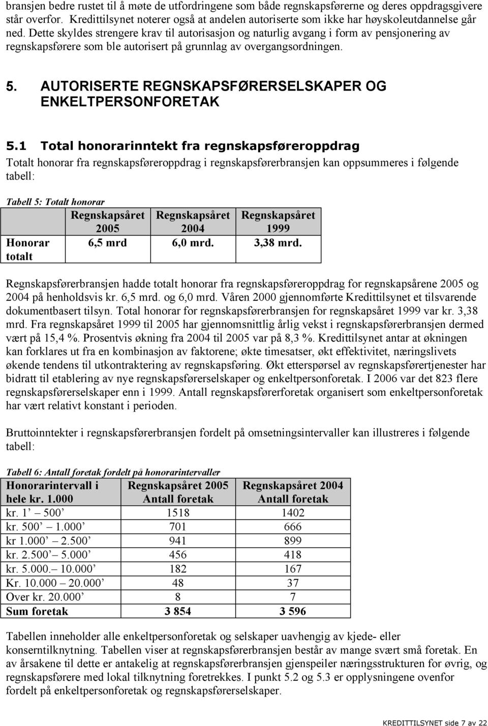 Dette skyldes strengere krav til autorisasjon og naturlig avgang i form av pensjonering av regnskapsførere som ble autorisert på grunnlag av overgangsordningen. 5.