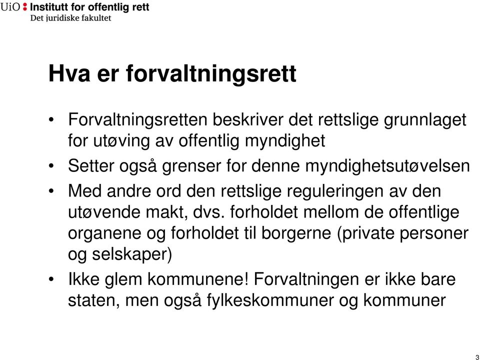 den utøvende makt, dvs.