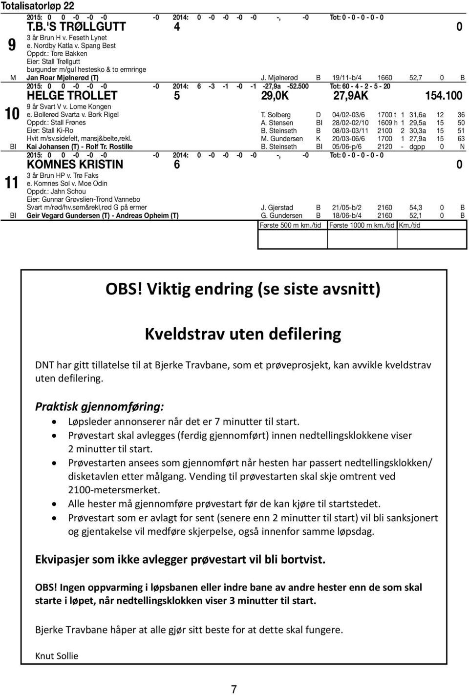 500 Tot: 60-4 - 2-5 - 20 HELGE TROLLET 5 29,0K 27,9AK 154.100 9 år Svart V v. Lome Kongen e. ollerød Svarta v. ork Rigel Oppdr.: Stall Frønes Eier: Stall Ki-Ro Hvit m/sv.sidefelt, mansj&belte,rekl.