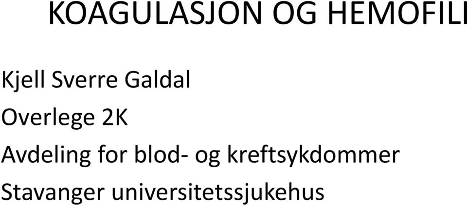 Avdeling for blod- og