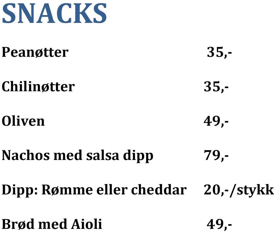 dipp 79,- Dipp: Rømme eller