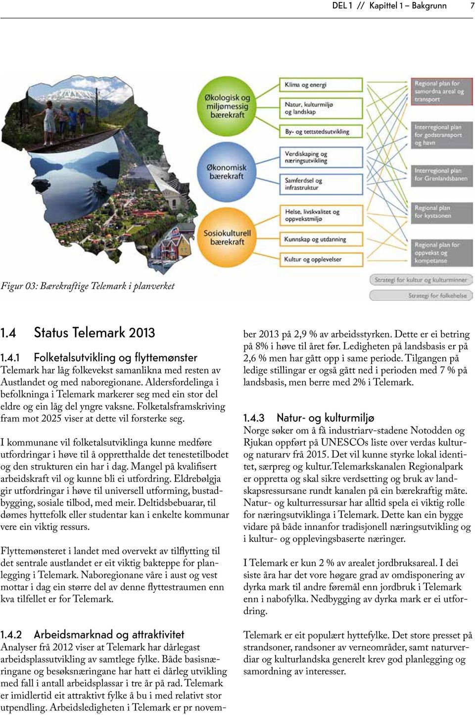 Aldersfordelinga i befolkninga i Telemark markerer seg med ein stor del eldre og ein låg del yngre vaksne. Folketalsframskriving fram mot 2025 viser at dette vil forsterke seg.