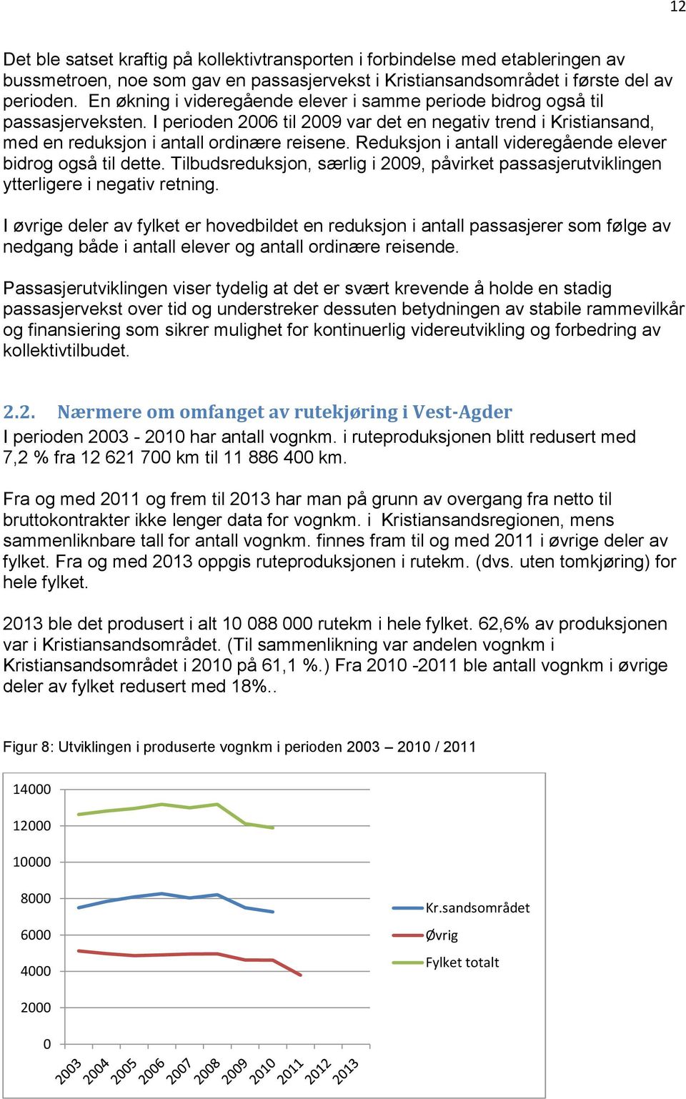 Reduksjon i antall videregående elever bidrog også til dette. Tilbudsreduksjon, særlig i 2009, påvirket passasjerutviklingen ytterligere i negativ retning.