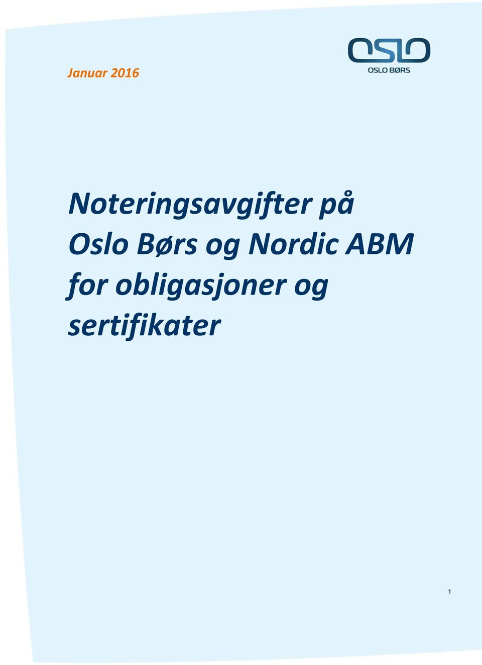 Oslo Børs og Nordic ABM