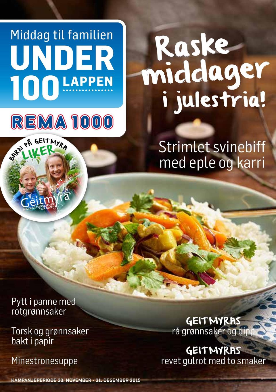 Minestronesuppe GEITMYRAS rå grønnsaker og dipp GEITMYRAS revet