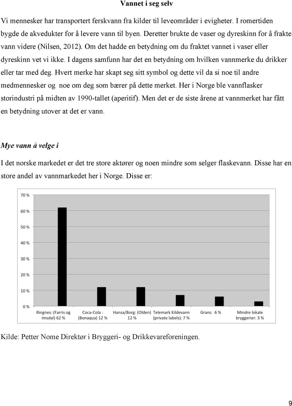 I dagens samfunn har det en betydning om hvilken vannmerke du drikker eller tar med deg.