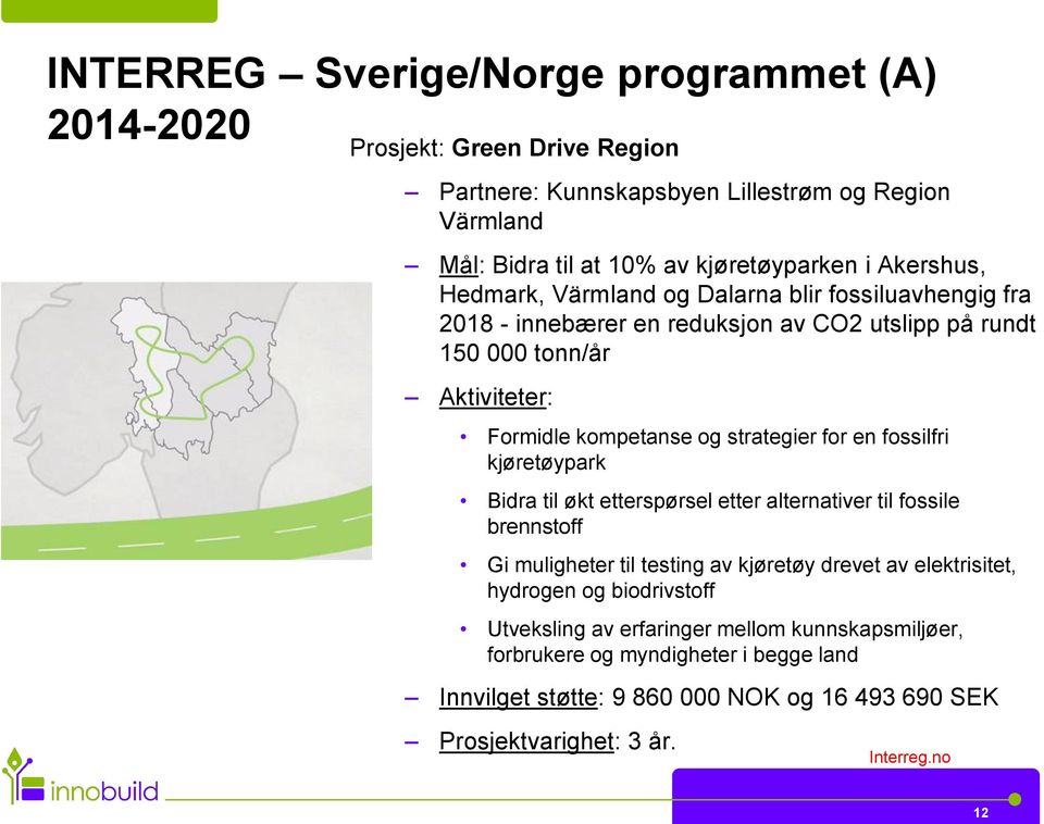 strategier for en fossilfri kjøretøypark Bidra til økt etterspørsel etter alternativer til fossile brennstoff Gi muligheter til testing av kjøretøy drevet av elektrisitet,