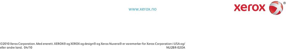 XEROX og XEROX og design og Xerox Nuvera