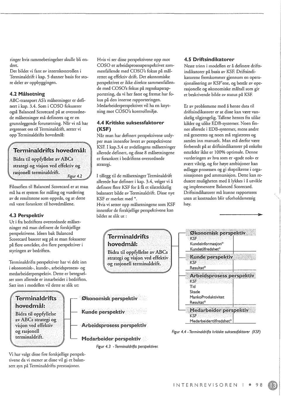 Nar vi na har avgrenset oss til Terminaldrift, setter vi opp Terminaldrifts hovedmal:,f' Terminaldrifts hovedmal: " Bidra til oppfyllelse av ABCs strategi og visjon ved effektiv og rasjonell