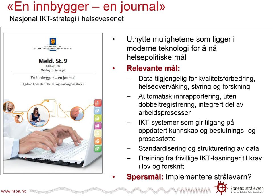 dobbeltregistrering, integrert del av arbeidsprosesser IKT-systemer som gir tilgang på oppdatert kunnskap og beslutnings- og prosesstøtte