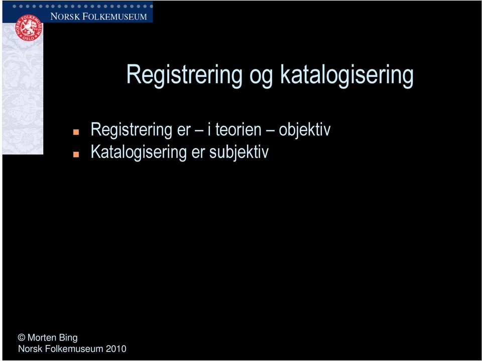 Registrering er i