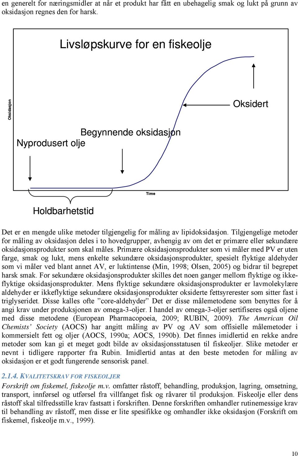 Tilgjengelige metoder for måling av oksidasjon deles i to hovedgrupper, avhengig av om det er primære eller sekundære oksidasjonsprodukter som skal måles.