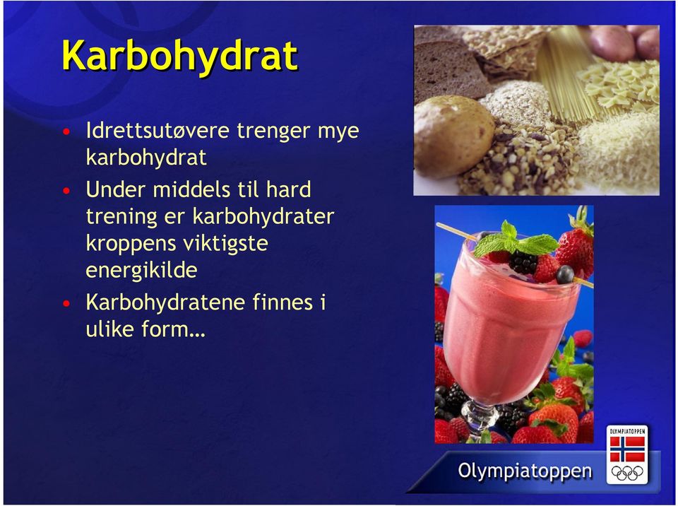 trening er karbohydrater kroppens