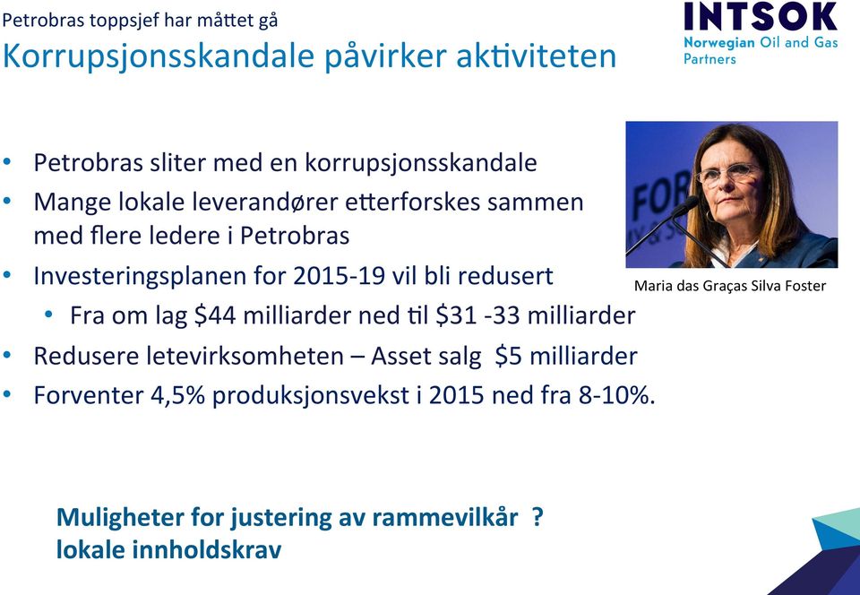 håper på investeringer på minst $50 milliarder fram Wl 2018 Første Wldeling av blokker på grunt vann sommer 2015?