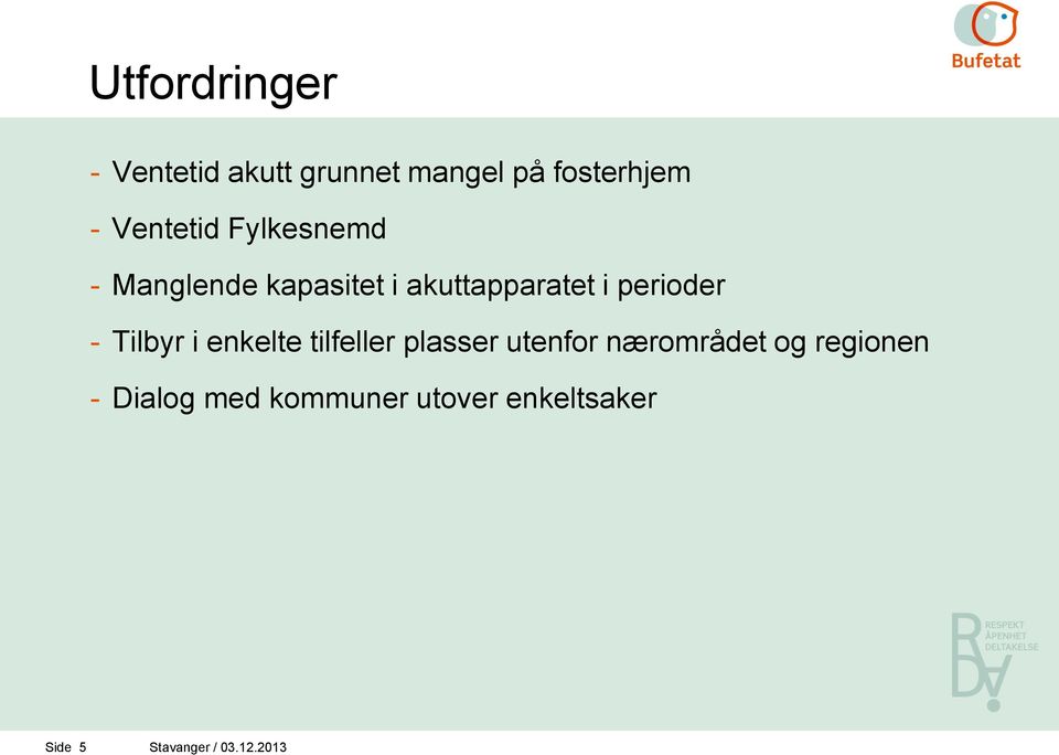 perioder - Tilbyr i enkelte tilfeller plasser utenfor nærområdet og