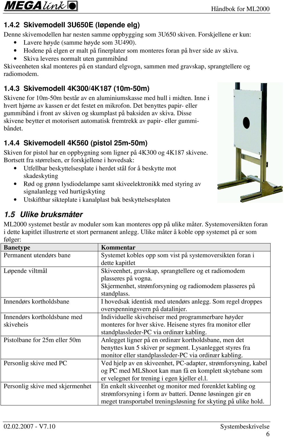 Skiva leveres normalt uten gummibånd Skiveenheten skal monteres på en standard elgvogn, sammen med gravskap, sprangtellere og radiomodem. 1.4.