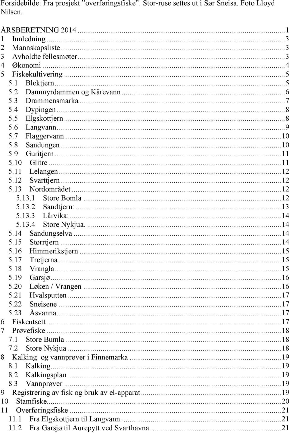 .. 10 5.9 Guritjern... 11 5.10 Glitre... 11 5.11 Lelangen... 12 5.12 Svarttjern... 12 5.13 Nordområdet... 12 5.13.1 Store Bomla... 12 5.13.2 Sandtjern:... 13 5.13.3 Lårvika:... 14 5.13.4 Store Nykjua.