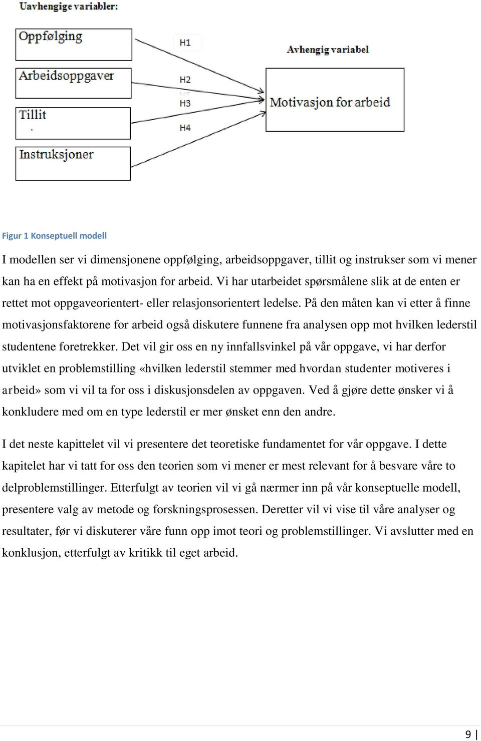 På den måten kan vi etter å finne motivasjonsfaktorene for arbeid også diskutere funnene fra analysen opp mot hvilken lederstil studentene foretrekker.