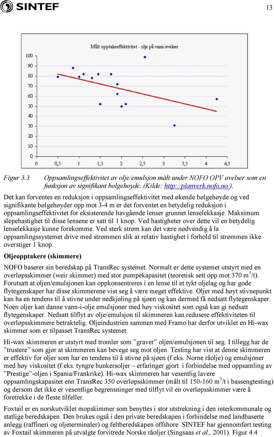 eksisterende havgående lenser grunnet lenselekkasje. Maksimum slepehastighet til disse lensene er satt til 1 knop. Ved hastigheter over dette vil en betydelig lenselekkasje kunne forekomme.