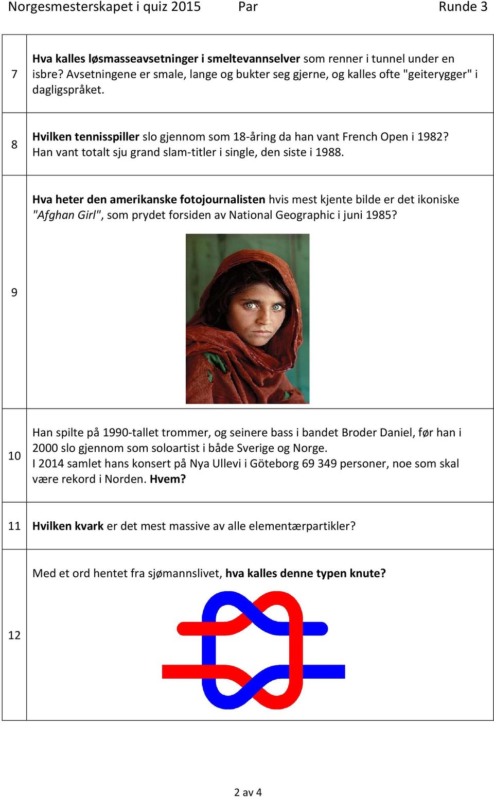 Hva heter den amerikanske fotojournalisten hvis mest kjente bilde er det ikoniske "Afghan Girl", som prydet forsiden av National Geographic i juni 1985?