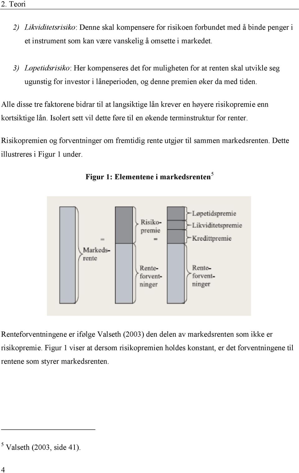 Alle disse tre faktorene bidrar til at langsiktige lån krever en høyere risikopremie enn kortsiktige lån. Isolert sett vil dette føre til en økende terminstruktur for renter.