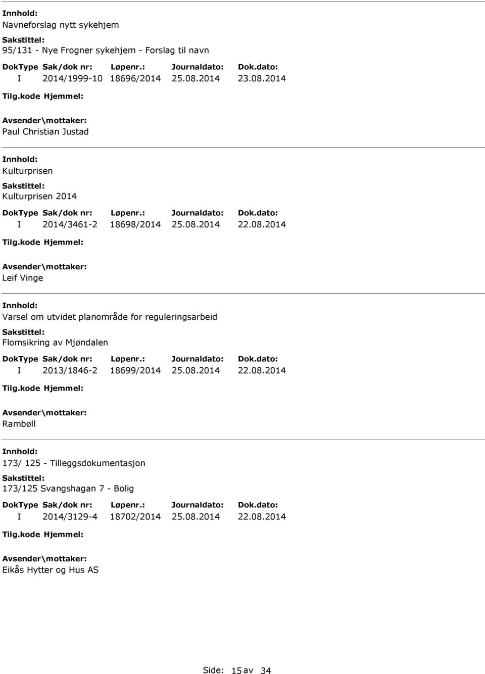 utvidet planområde for reguleringsarbeid Flomsikring av Mjøndalen 2013/1846-2 18699/2014 Rambøll 173/ 125