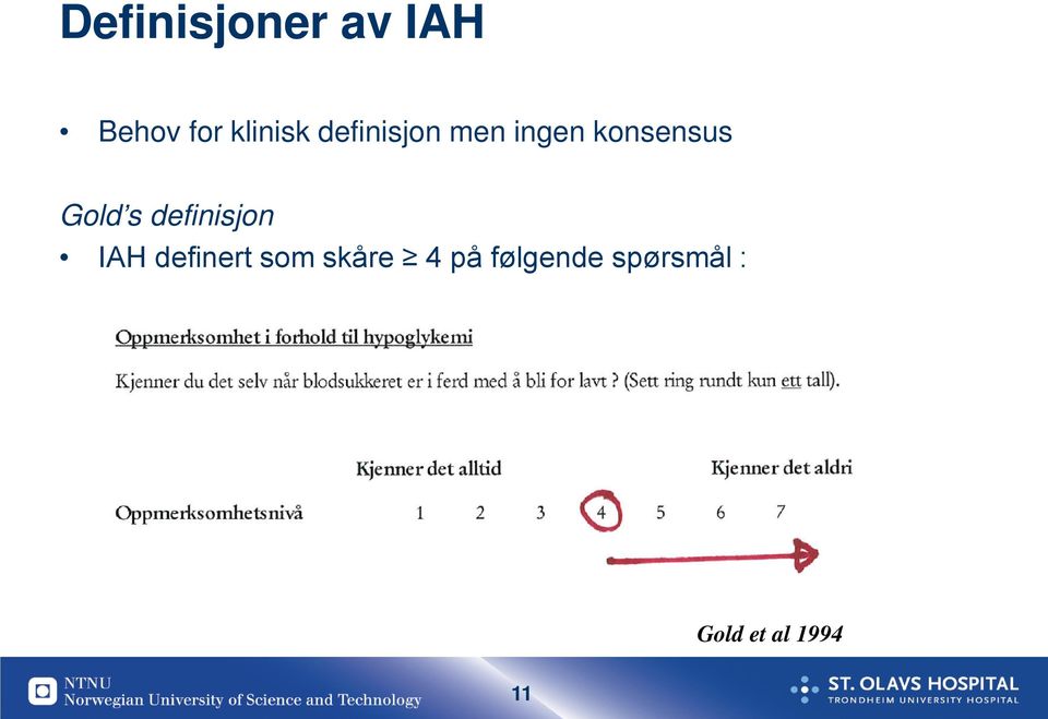 definisjon IAH definert som skåre 4 på