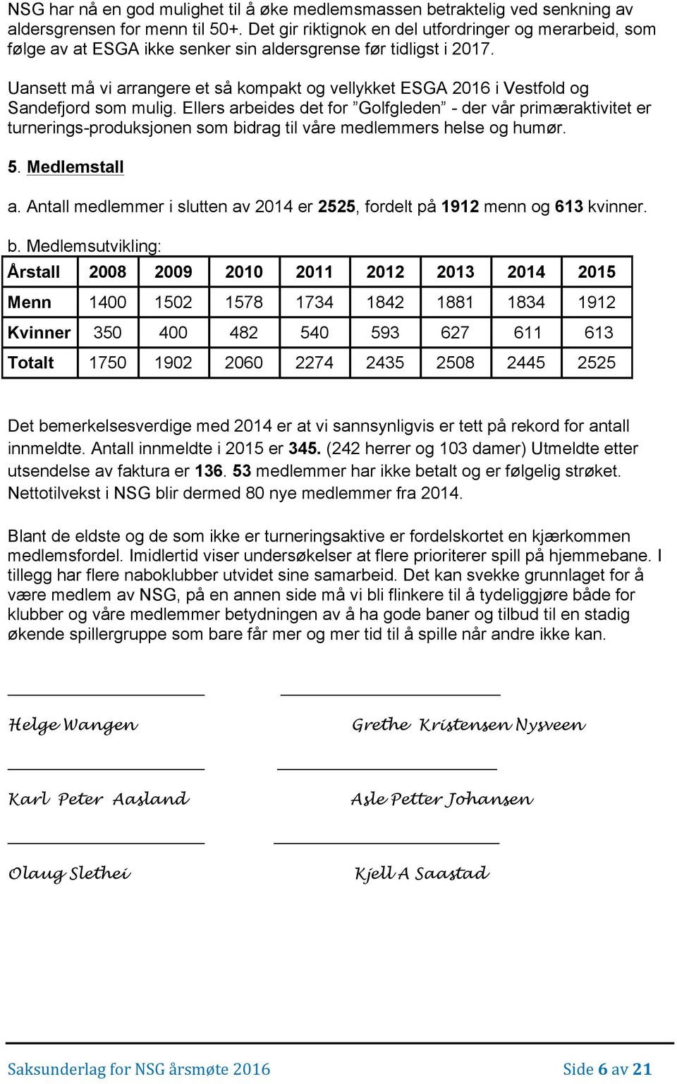 Uansett må vi arrangere et så kompakt og vellykket ESGA 2016 i Vestfold og Sandefjord som mulig.