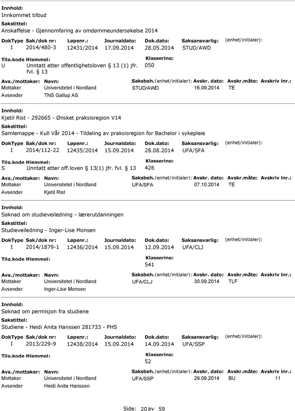 2014 FA/FA nntatt etter off.loven 13(1) jfr. fvl. 13 426 FA/FA 07.10.