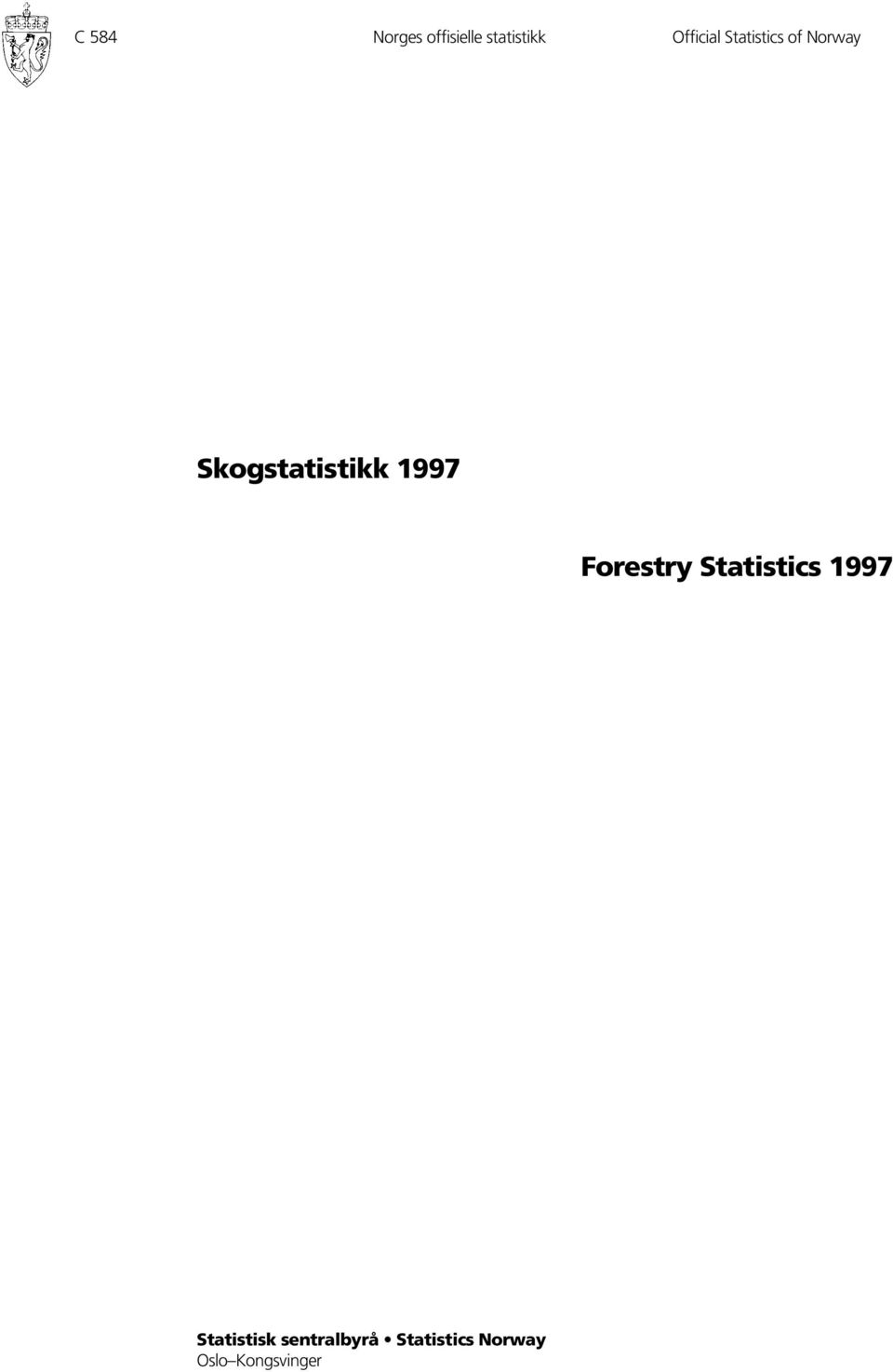 Skogstatistikk 997 Forestry Statistics