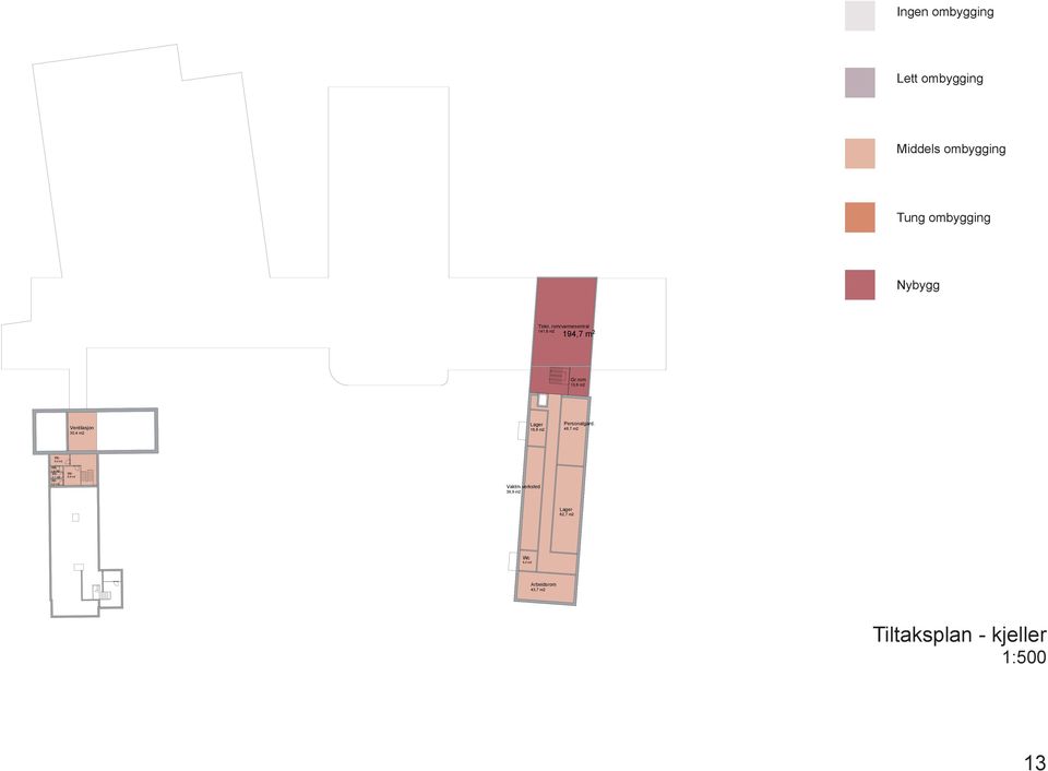 16,8 m2 Personalgard. 48,7 m2 6,0 m2 1,8 m2 2,1 m2 2,2 m2 8,8 m2 Vaktm.