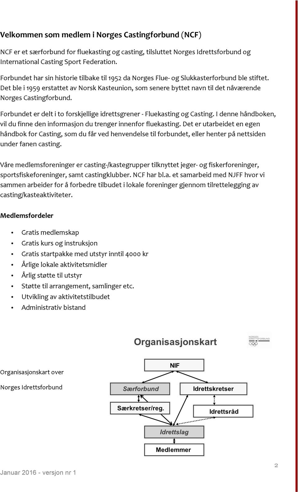 Det ble i 1959 erstattet av Norsk Kasteunion, som senere byttet navn til det nåværende Norges Castingforbund. Forbundet er delt i to forskjellige idrettsgrener - Fluekasting og Casting.