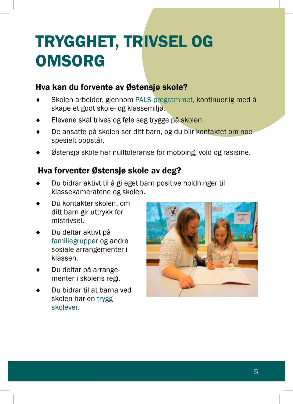 Østensjø skole har nulltoleranse for mobbing, vold og rasisme. Hva forventer Østensjø skole av deg?