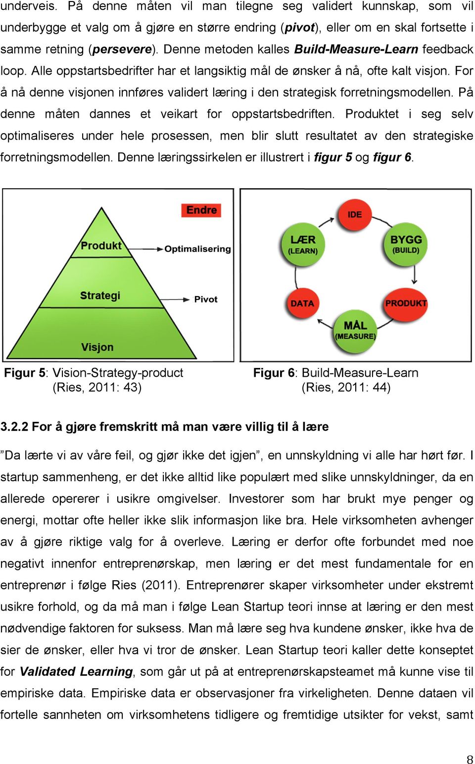 For å nå denne visjonen innføres validert læring i den strategisk forretningsmodellen. På denne måten dannes et veikart for oppstartsbedriften.